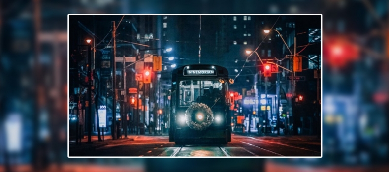 Empty black streetcar in Toronto marks National Day of Mourning for workers